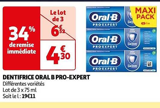 dentifrice oral b pro-expert