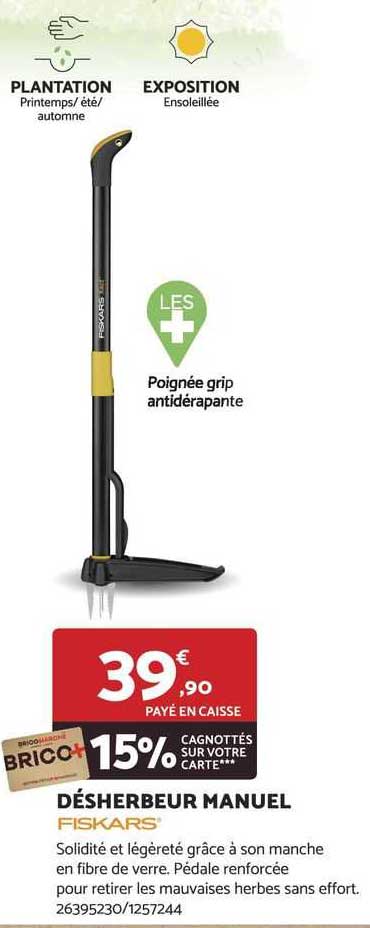 désherbeur manuel fiskars