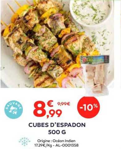 Cubes D'espadon 500 G