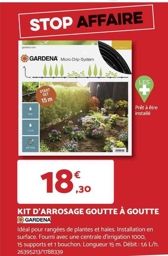gardena kit d'arrosage goutte à goutte