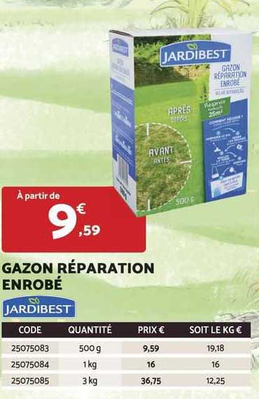 gazon réparation enrobé jardibest