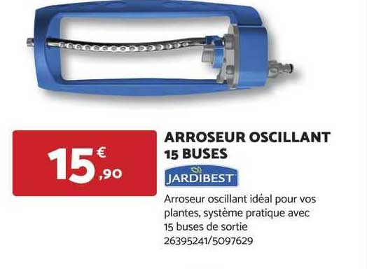 jardibest arroseur oscillant 15 buses