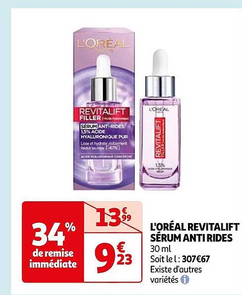 l'oréal revitalift sérum anti rides