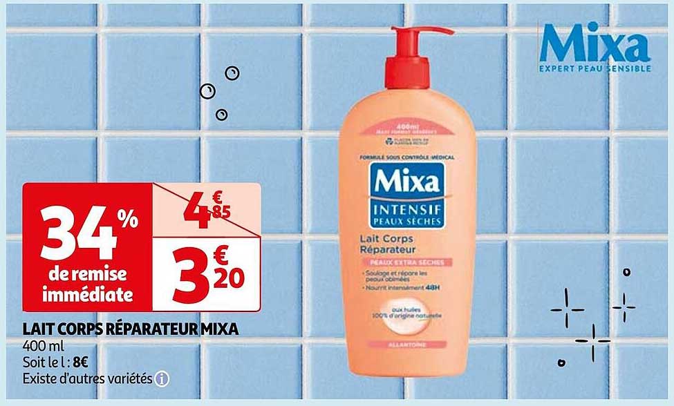 lait corps réparateur mixa