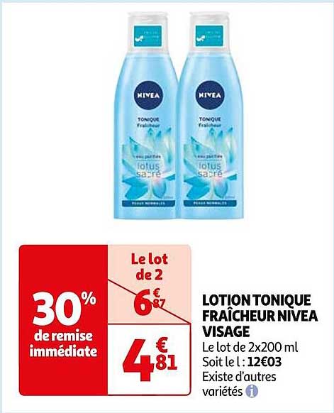 Lotion Tonique Fraîcheur Nivea Visage