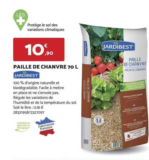 paille de chanvre 70 l jardibest