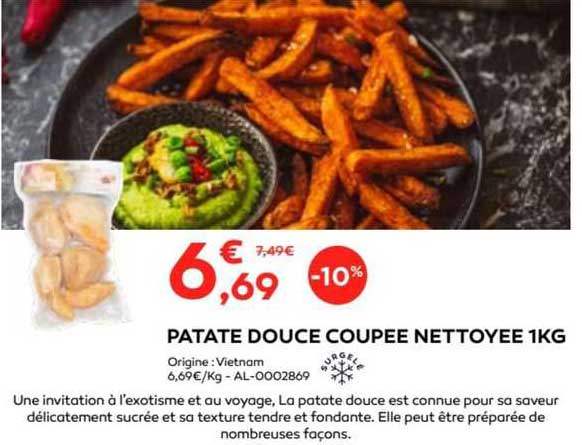 patate douce coupee nettoyee 1kg