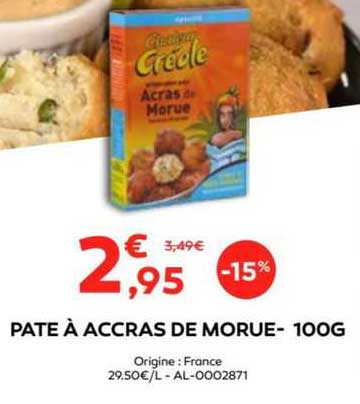 pate à accras de morue- 100g