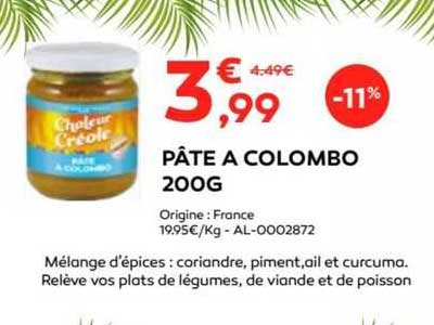pâte a colombo 200g
