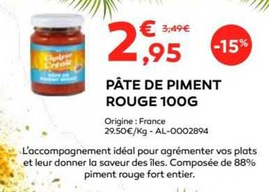 pâte de piment rouge 100g