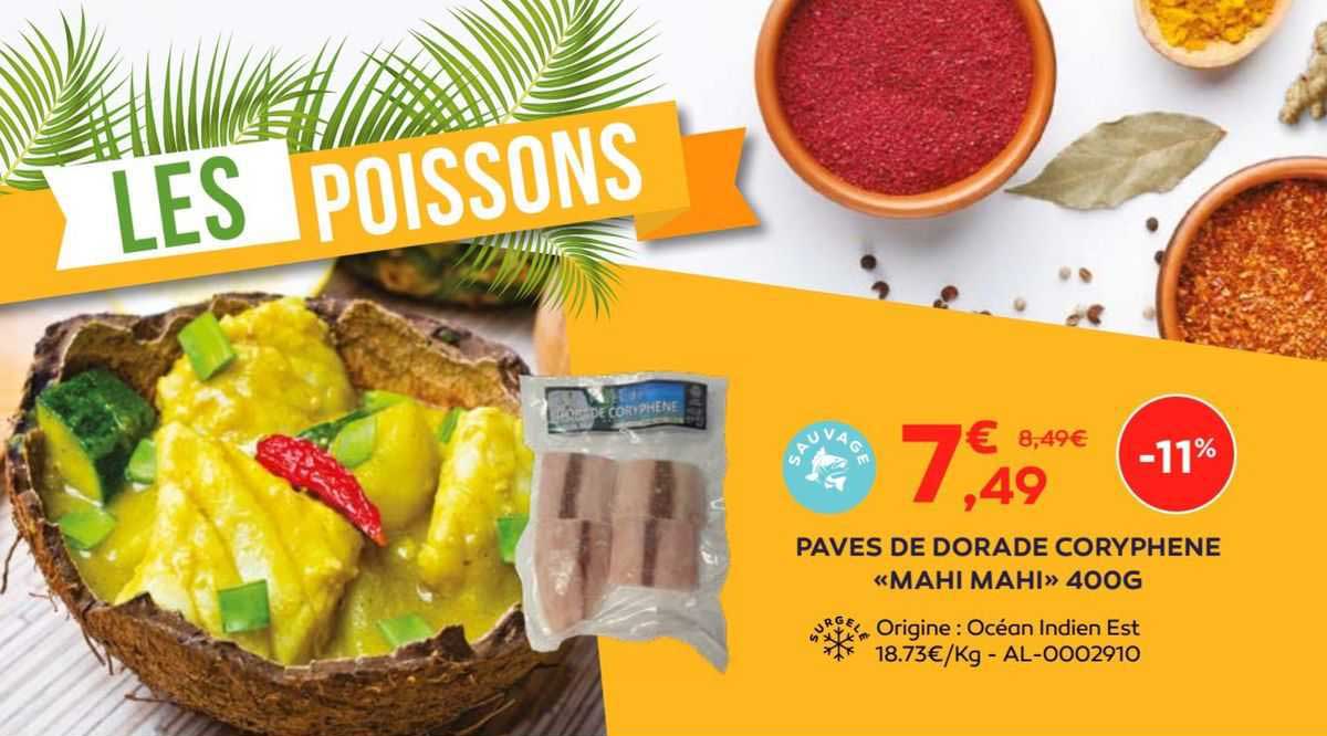 paves de dorade coryphene «mahi mahi» 400g