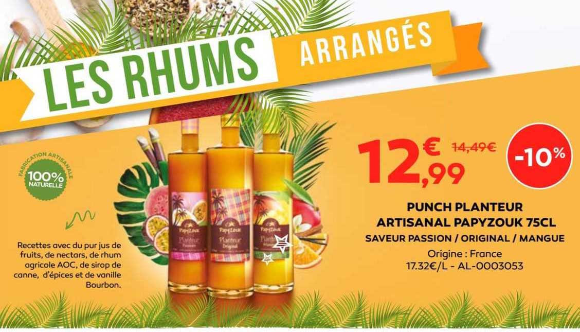 Punch Planteur Artisanal Papyzouk 75cl