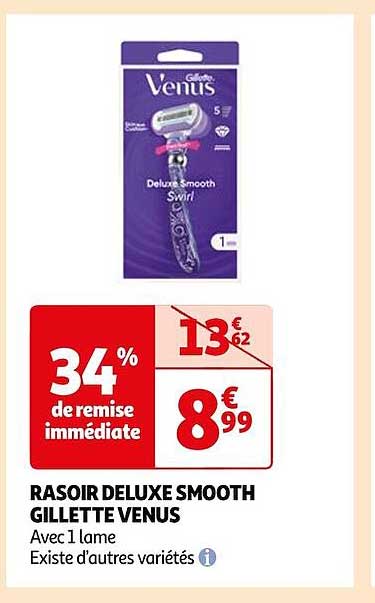 rasoir deluxe smooth gillette venus