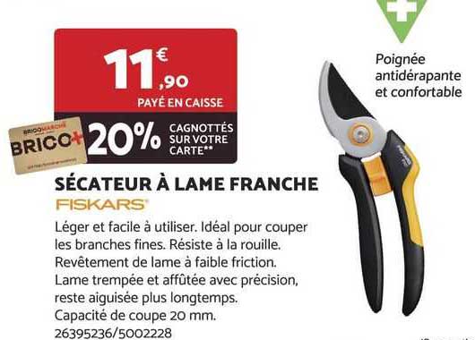 sécateur à lame franche fiskars
