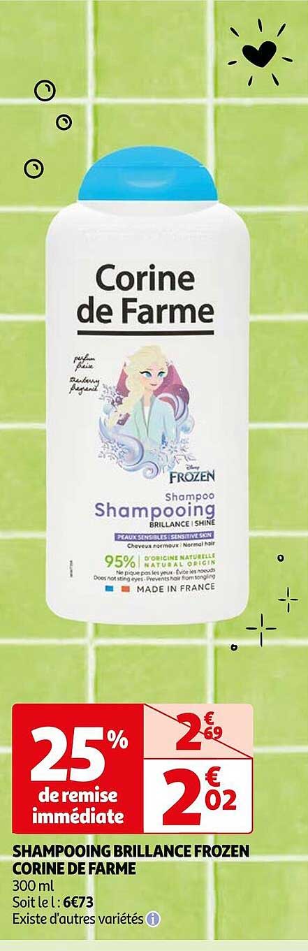 shampooing brillance frozen corine de farme