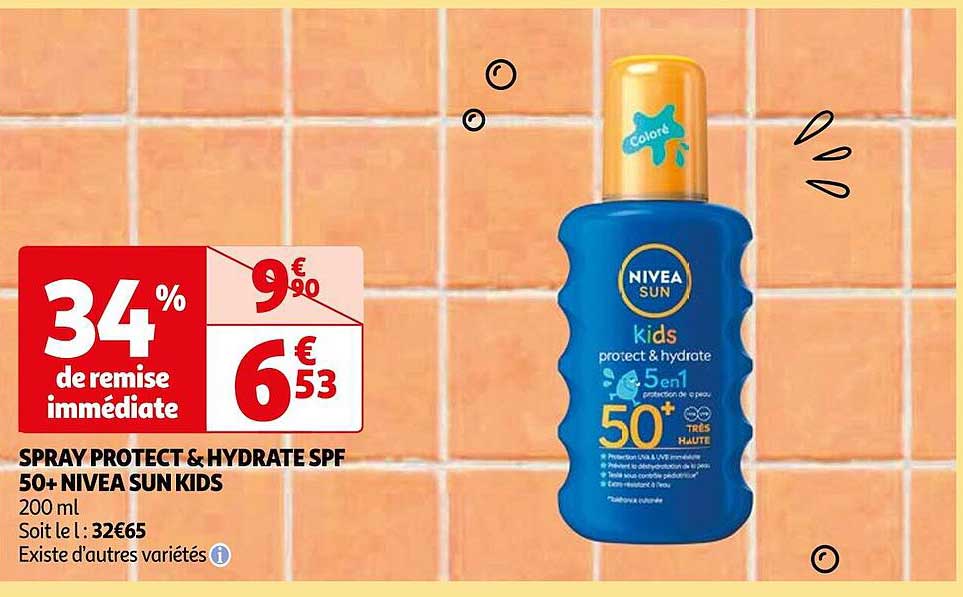 spray protect & hydrate spf 50+ nivea sun kids