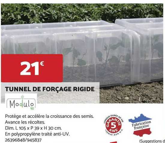 tunnel de forçage ridige modulo 40