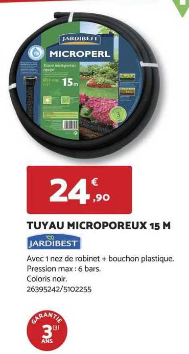 tuyau microporeux 15 m jardibest
