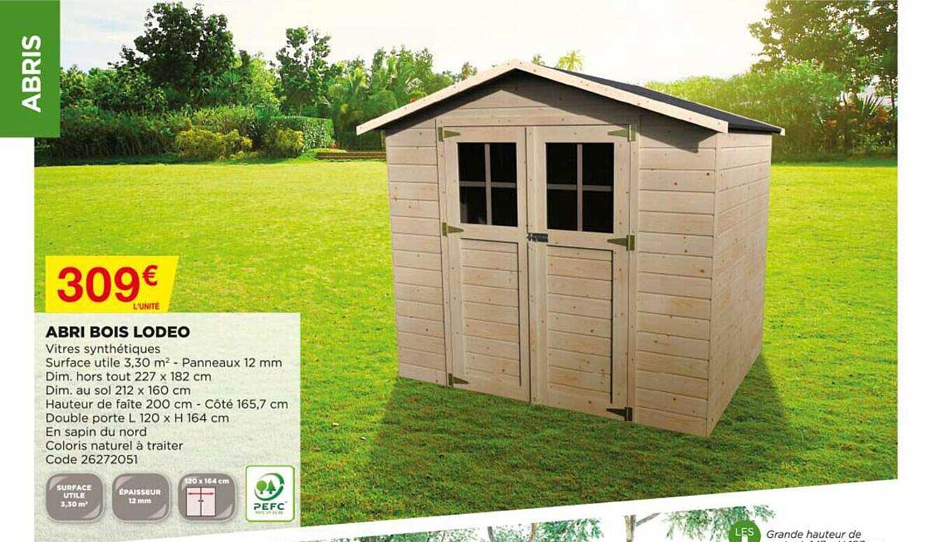 abri bois lodeo