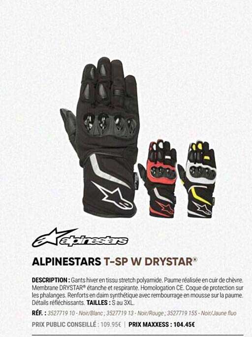 alpinestars t-sp w drystar