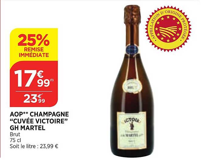 aop champagne "cuvée victoire" gh martel