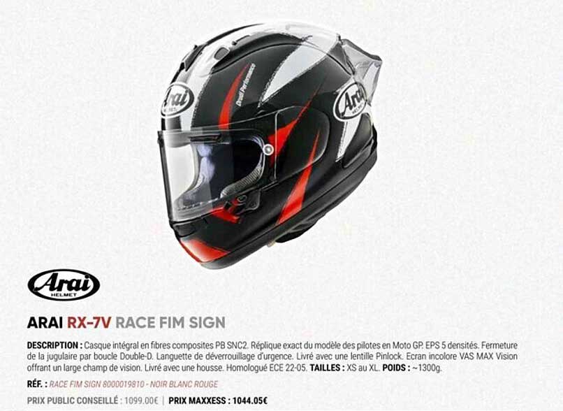 arai rx-7v race fim sign