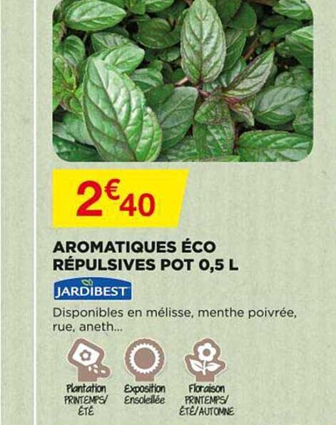aromatiques éco répulsives pot 0.5 l jardibest
