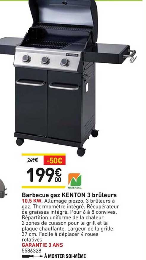 barbecue gaz kenton 3 brûleurs