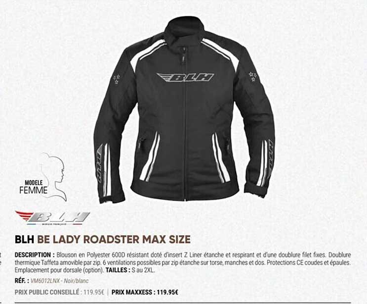 blh be lady roadster max size