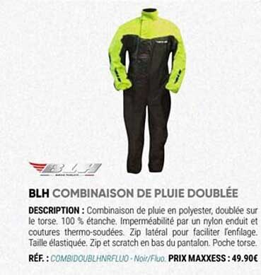 blh combinaison de pluie doublée