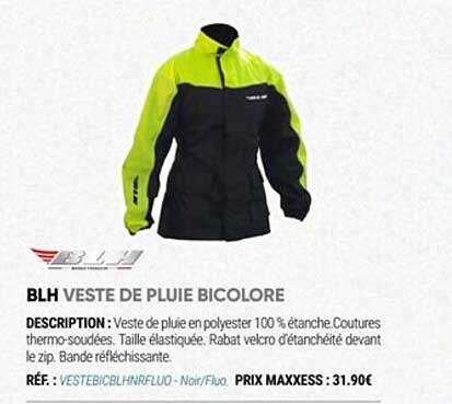 blh veste de pluie bicolore