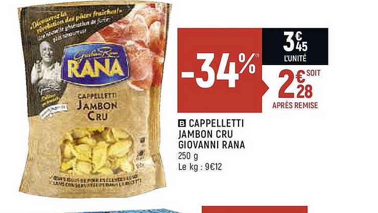 cappelletti jambon cru giovanni rana