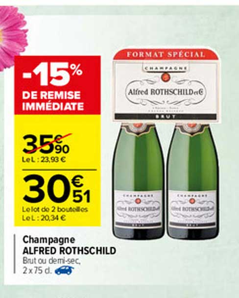 champagne alfred rothschild -15% de remise immédiate