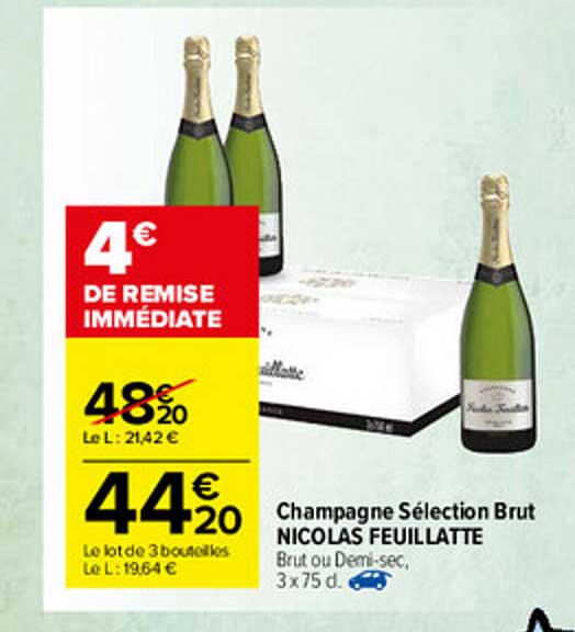 champagne sélection brut nicolas feuillatte
