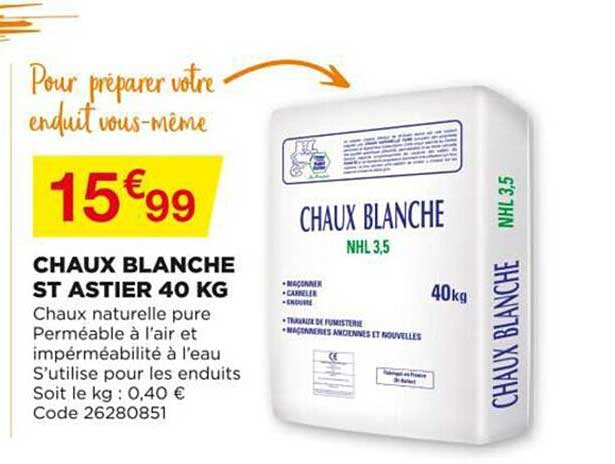 chaux blanche st astier 40 kg