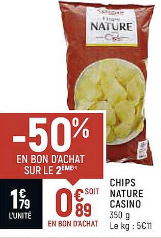 Chips Nature Casino 350g