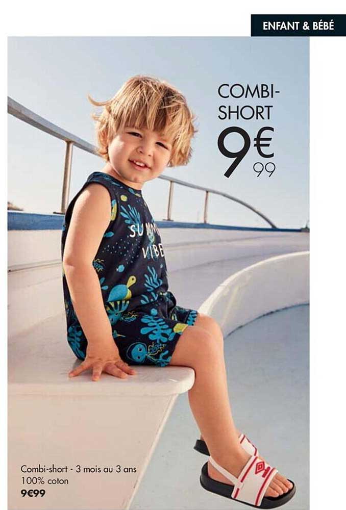 combi-short 3 mois au 3 ans