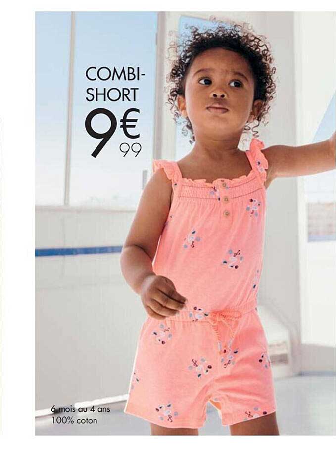 combi-short 6 mois au 4 ans
