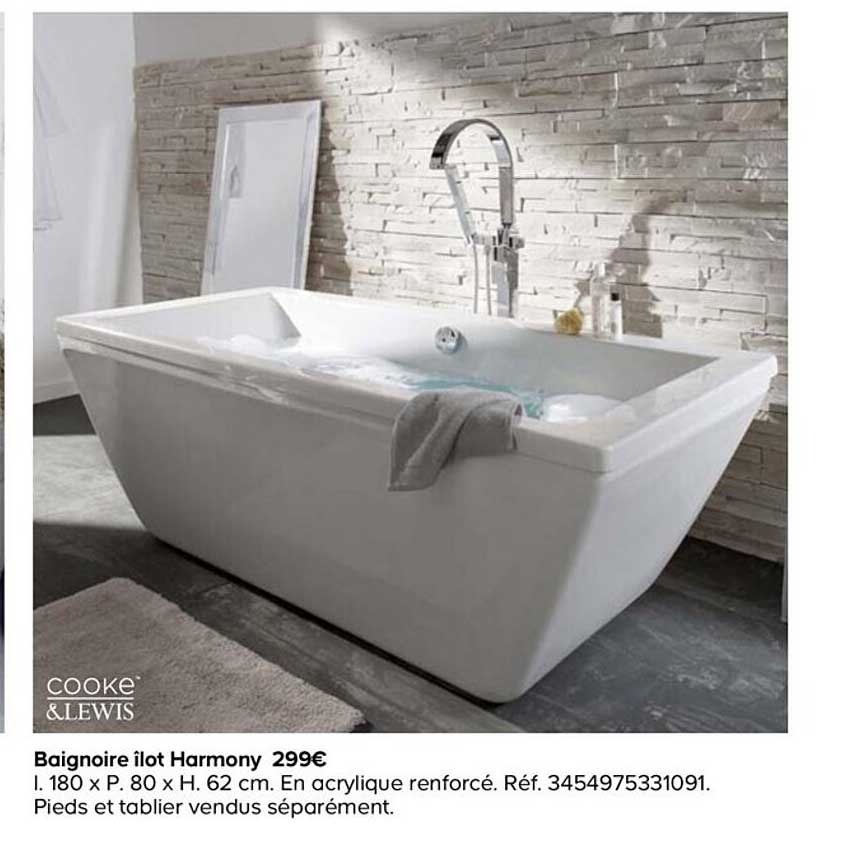 cooke&lewis baignoire ilot harmony