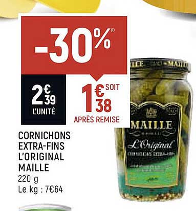cornichons extra-fins l'original maille