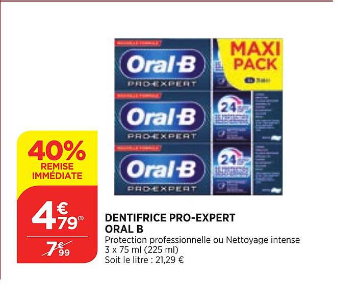 dentifrice pro-expert oral b