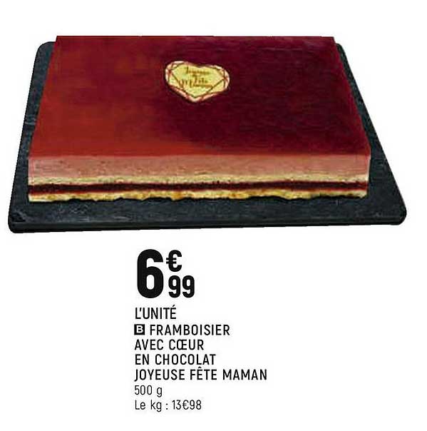 framboisier avec coeur en chocolat joyeuse fete maman