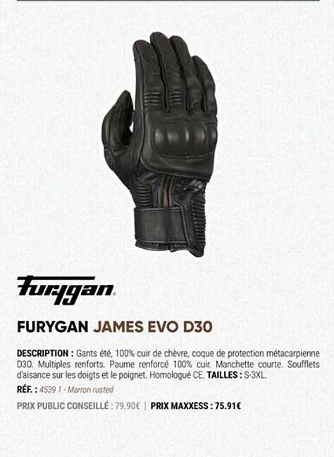furygan james evo d30