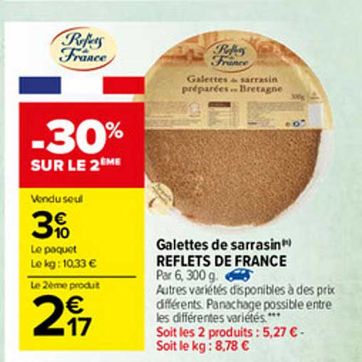 Galettes De Sarrasin Reflets De France -30% Sur Le 2ème