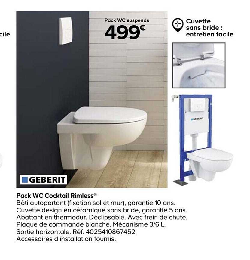 geberit pack wc cocktail rimless
