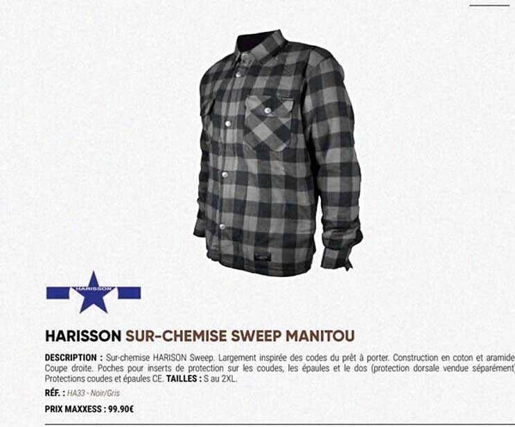 harisson sur-chemise sweep manitou