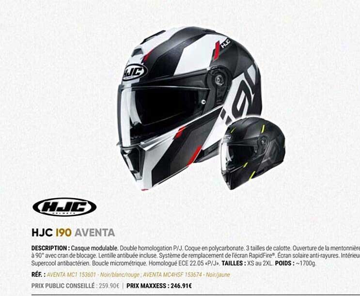 hjc 190 aventa