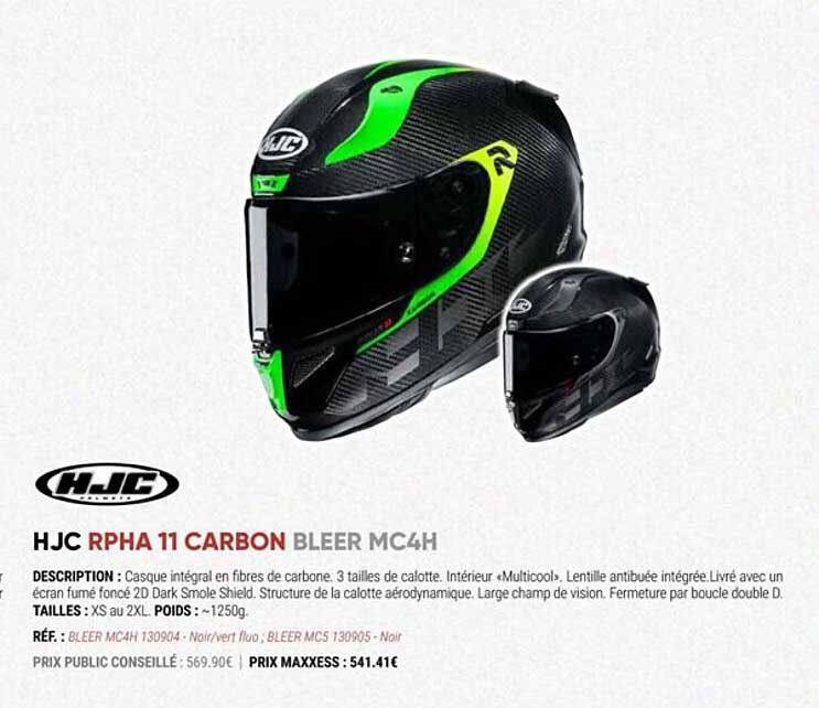 hjc rpha 11 carbon bleer mc4h