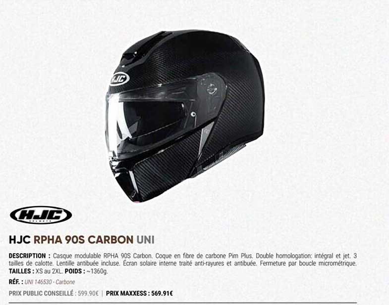 hjc rpha 90s carbon uni