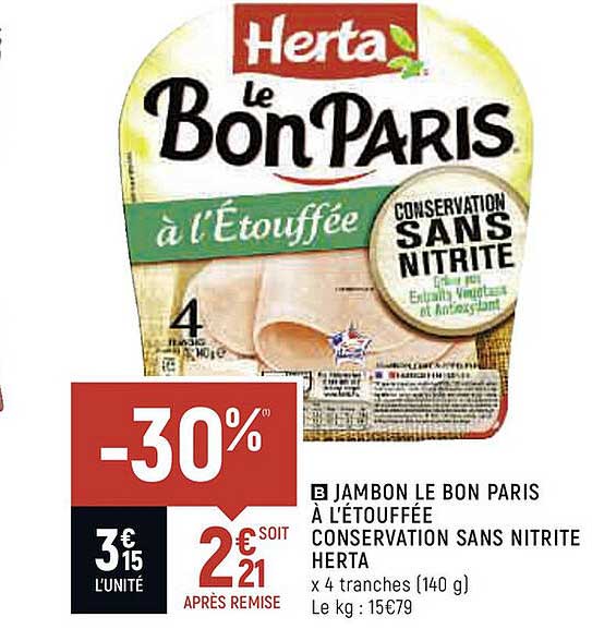Jambon Le Bon Paris Herta